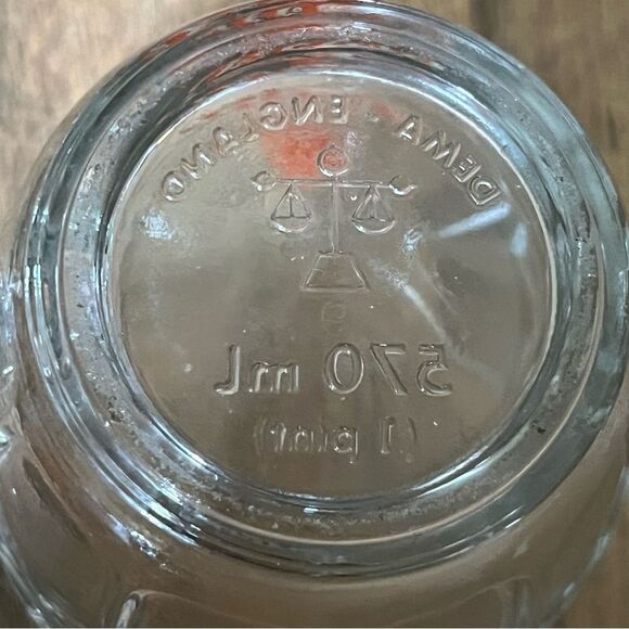 VINTAGE BASS/Ale BEER MUG BEVELED WINDOWPANE GLASS DESIGN CROWN, ENGLAND - Picture 4 of 4